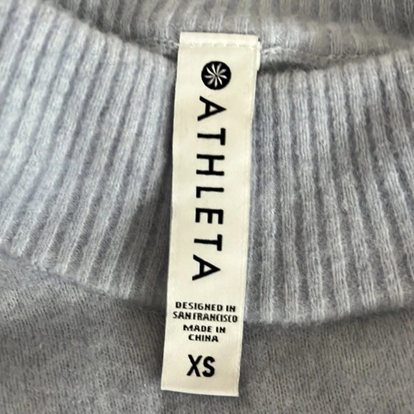 Athleta Hawthorn Merino Wool Blend Crew Neck Sweater in Blue - Size XS - Picture 5 of 7